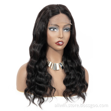 100% Virgin Human Hair Loose Body Wave Lace Frontal Wigs,Short Ocean Wave Bob Wigs 13*4,Black Body Lace Wigs For Black Women